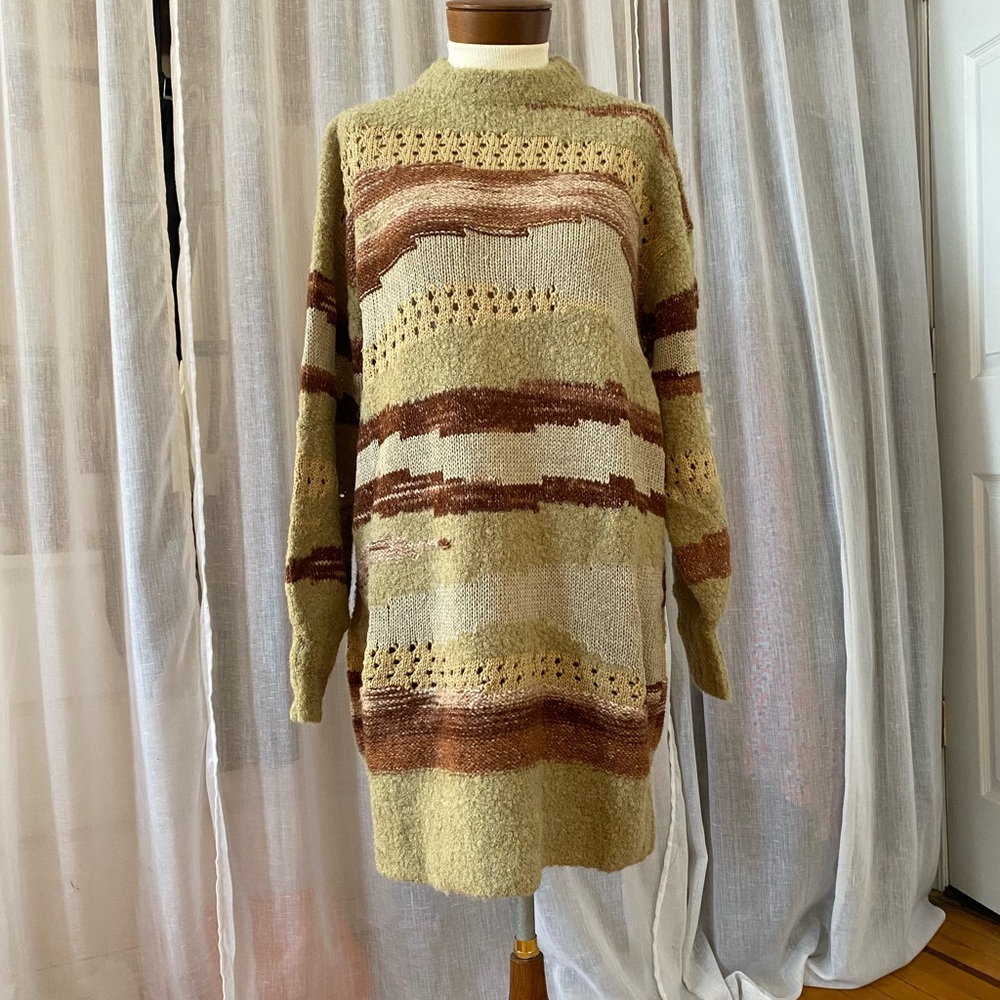Chunky Oversized Sweater / Sweater Dress Size S Alpaca Blend Fuzzy Cottagecore